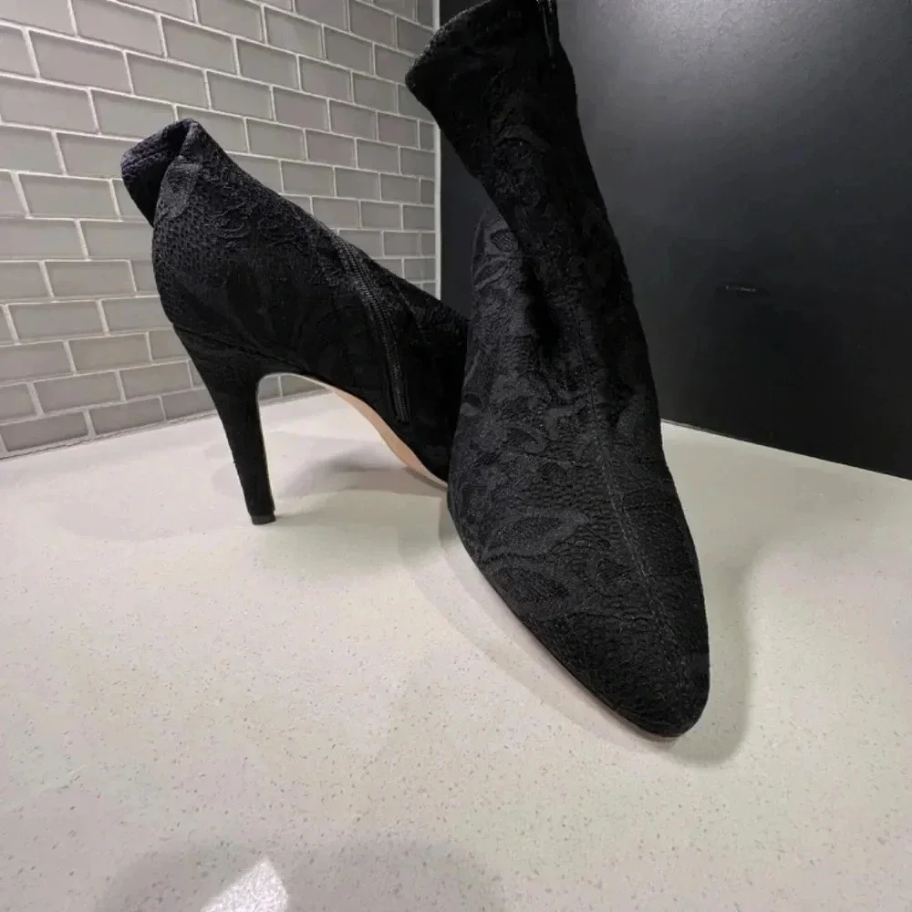 Antonio Milani Black Lace Boots Size 10